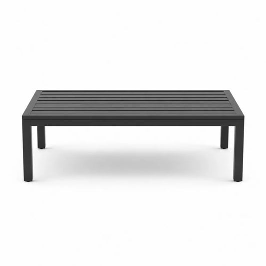 Rechteckiger Aluminiumtisch Anthrazit 150x90 cm